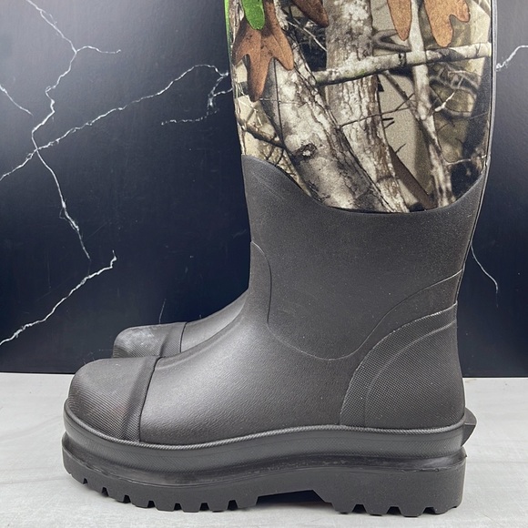 Hisea Men’s Waterproof Rubber Boots Black/Camo sz 6 - Picture 4 of 11